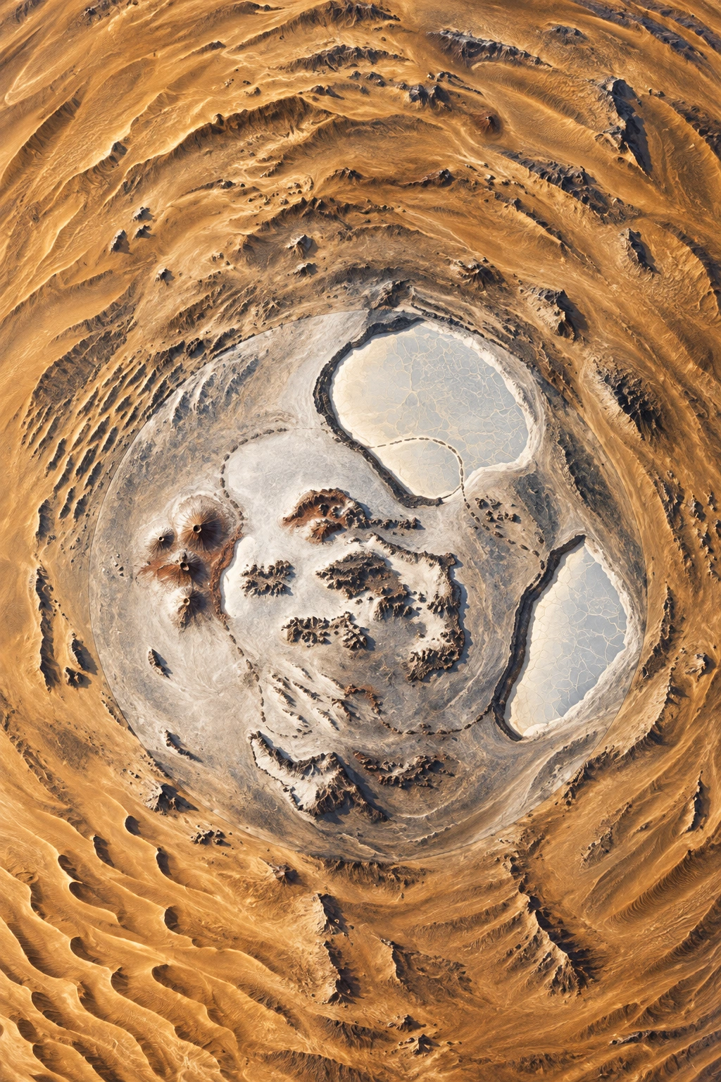 Arrakis · South pole · Illustrated atlas plate inspired by the House Atreides map