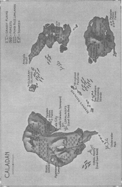 Caladan · Original map from the House Atreides EPUB